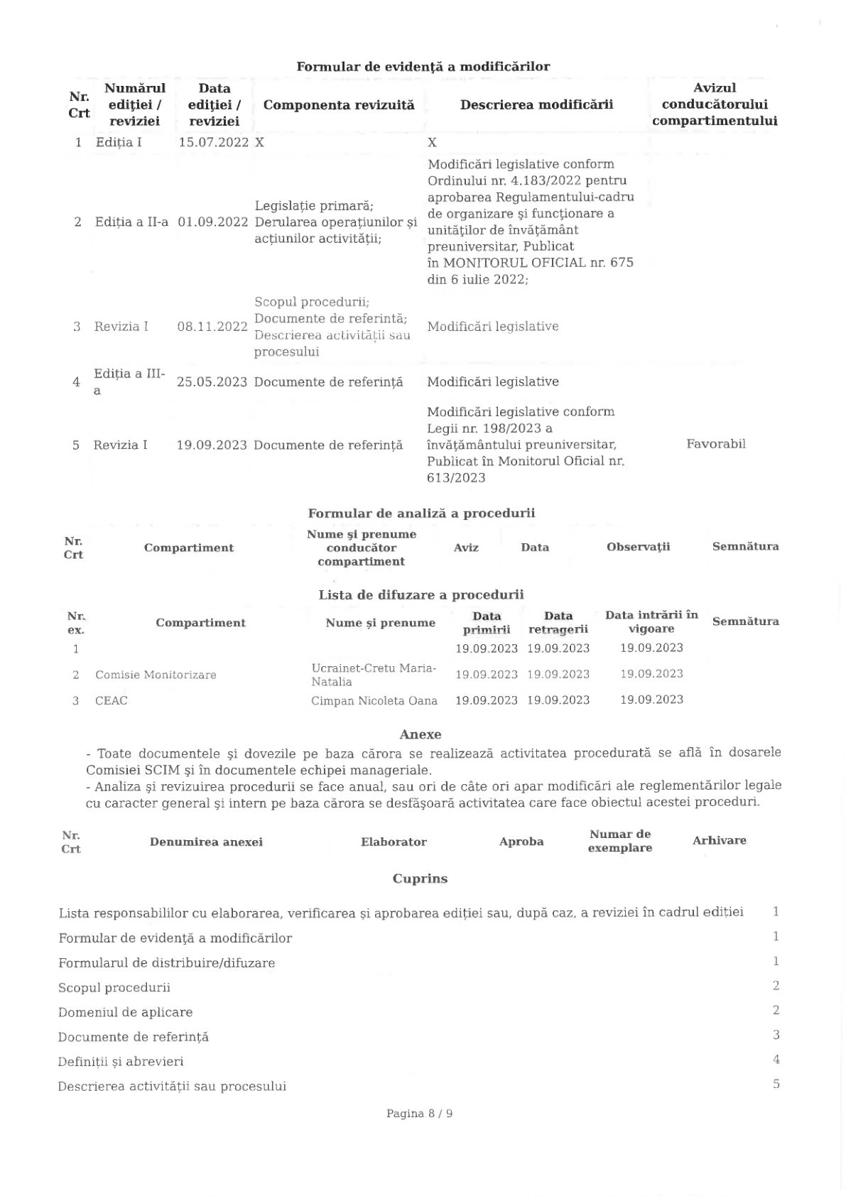 Procedura de acces al părinților în școală – pagina 10 din 12